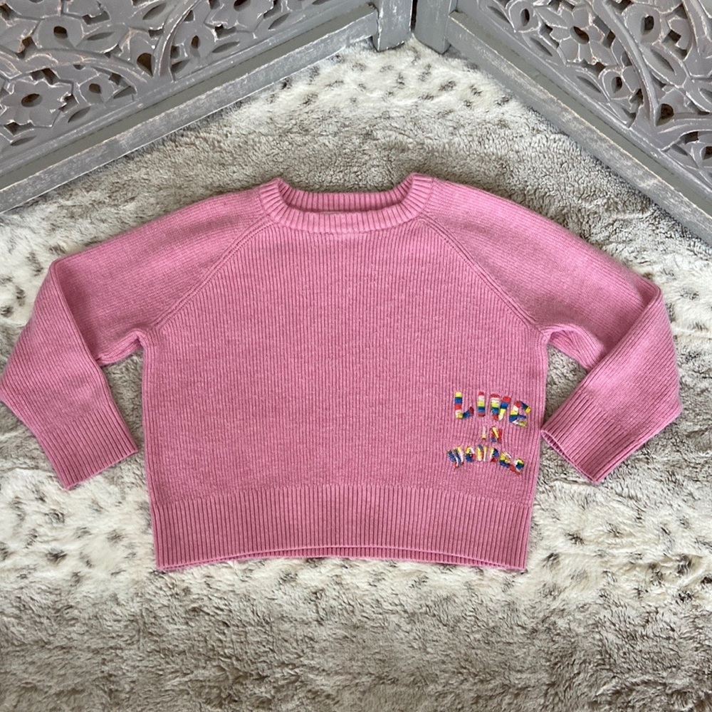 Rockets of Awesome pink sweater girls 3T preppy rainbow Barbiecore girlhoodcore